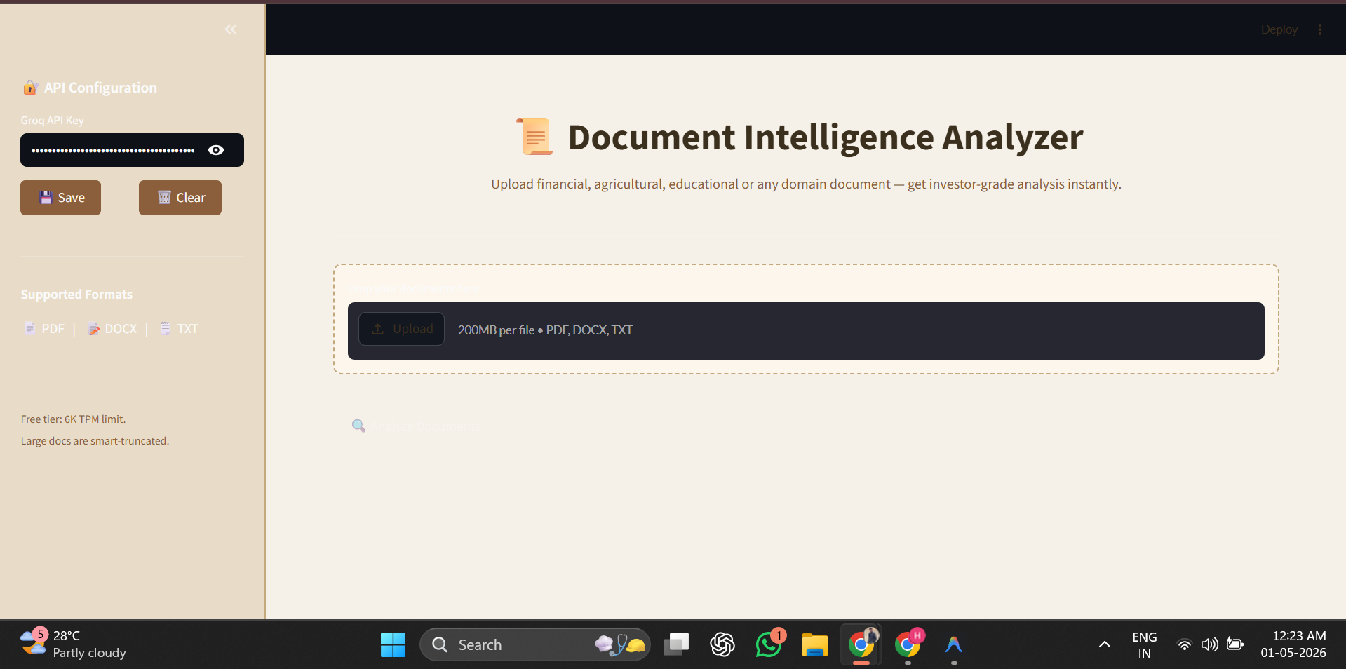 Huntii Analyser preview